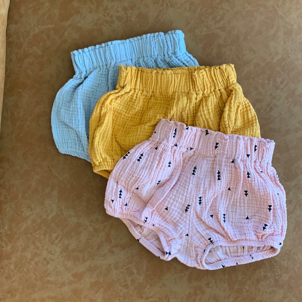 Toddler Girls Linen Bloomer Shorts [EUR 90 | 12-18m] 3pack
